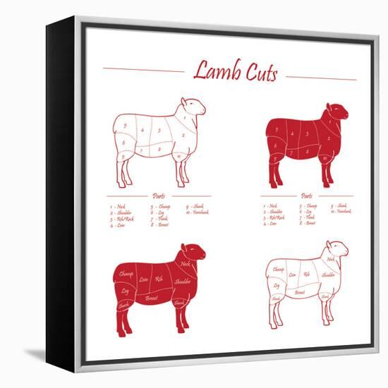 Lamb Cuts-ONiONAstudio-Framed Stretched Canvas