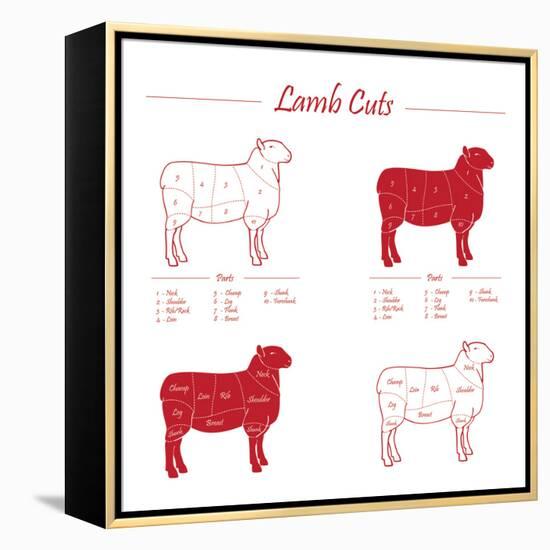 Lamb Cuts-ONiONAstudio-Framed Stretched Canvas