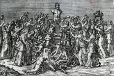 Eight Women Sacrificing to Priapus, 16th Century-Lambert Lombard-Giclee Print