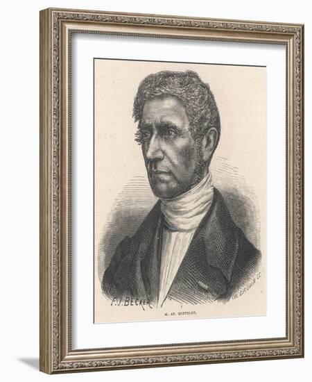 Lambert Quetelet-F J Becker-Framed Art Print