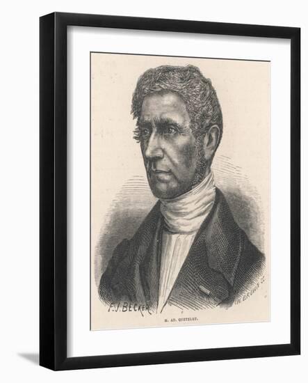 Lambert Quetelet-F J Becker-Framed Art Print