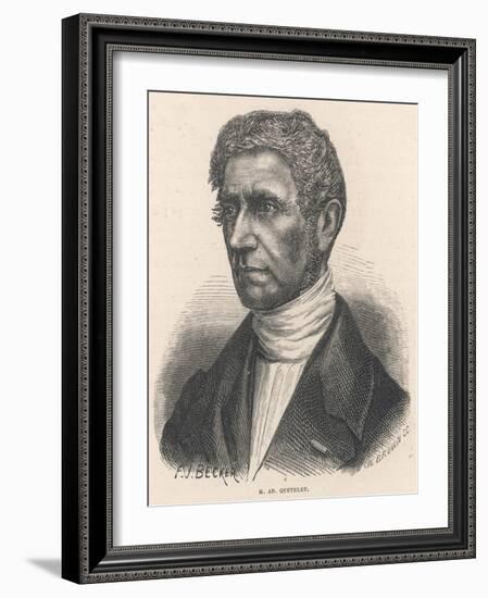 Lambert Quetelet-F J Becker-Framed Art Print