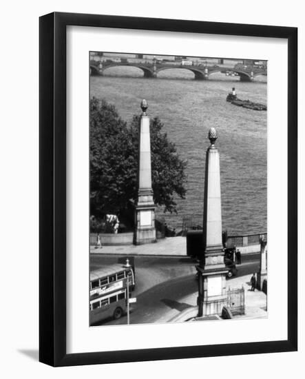 Lambeth Bridge Columns-null-Framed Photographic Print