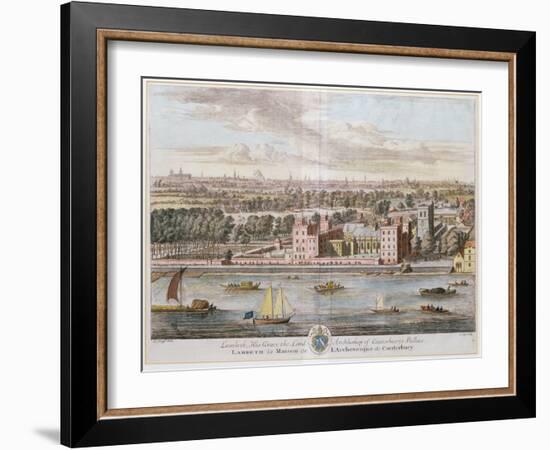 Lambeth Palace, Seat of the Archbishop of Canterbury Engraved by Johannes Kip-Leonard Knyff-Framed Giclee Print