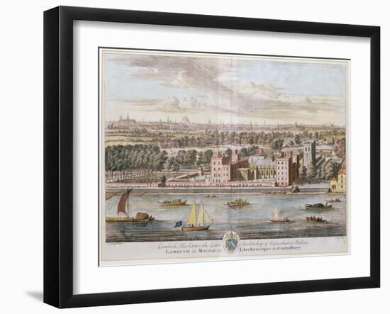 Lambeth Palace, Seat of the Archbishop of Canterbury Engraved by Johannes Kip-Leonard Knyff-Framed Giclee Print