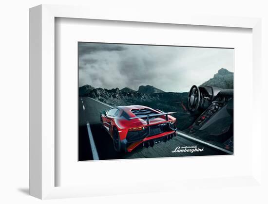 Lamborghini Aventador Cockpit-null-Framed Art Print