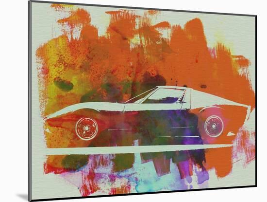 Lamborghini Miura Side 2-NaxArt-Mounted Art Print