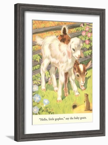 Lambs and Gopher-null-Framed Art Print