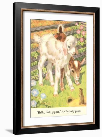 Lambs and Gopher-null-Framed Art Print