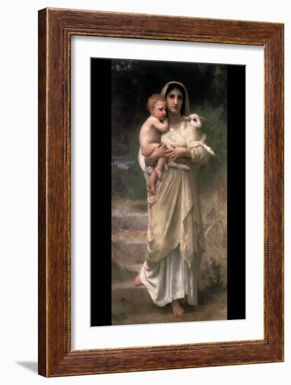 Lambs-William Adolphe Bouguereau-Framed Art Print