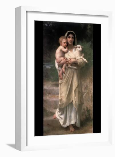 Lambs-William Adolphe Bouguereau-Framed Art Print