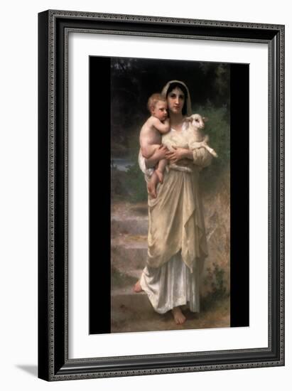 Lambs-William Adolphe Bouguereau-Framed Art Print