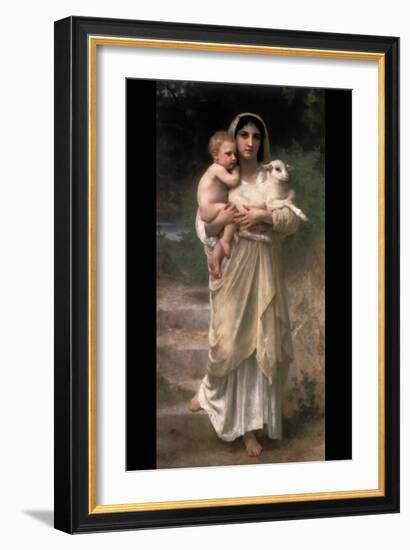 Lambs-William Adolphe Bouguereau-Framed Art Print