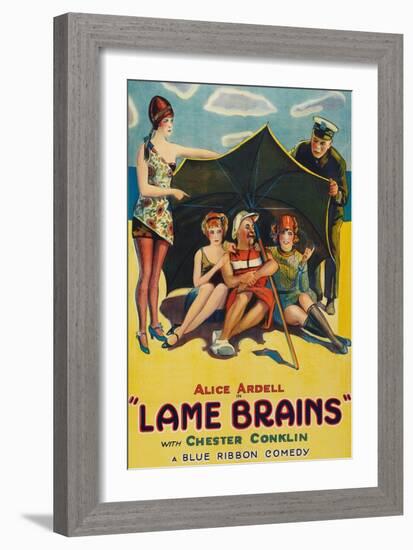 Lame Brains-null-Framed Art Print