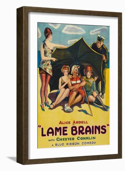 Lame Brains-null-Framed Art Print