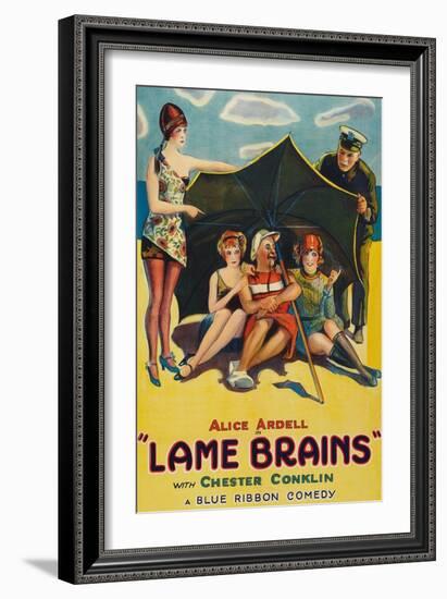 Lame Brains-null-Framed Art Print