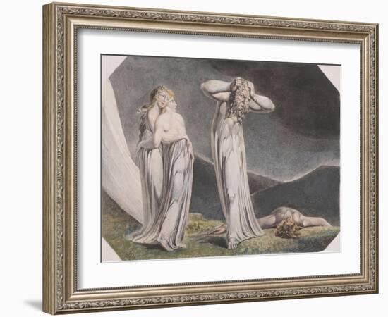 Lamech and His Two Wives-William Blake-Framed Giclee Print