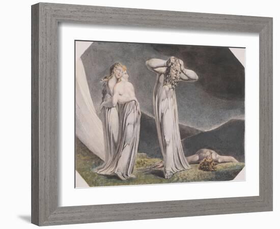 Lamech and His Two Wives-William Blake-Framed Giclee Print