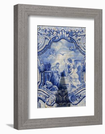 Lamego, Portugal, Shrine of Our Lady of Remedies, Azulejo-Jim Engelbrecht-Framed Photographic Print