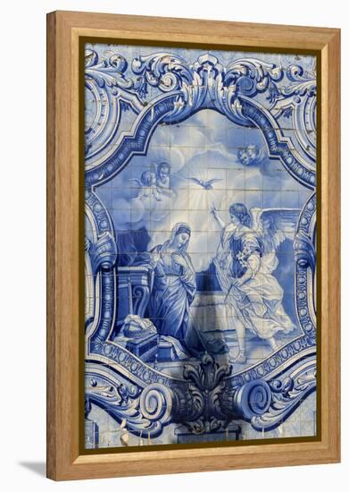 Lamego, Portugal, Shrine of Our Lady of Remedies, Azulejo-Jim Engelbrecht-Framed Premier Image Canvas