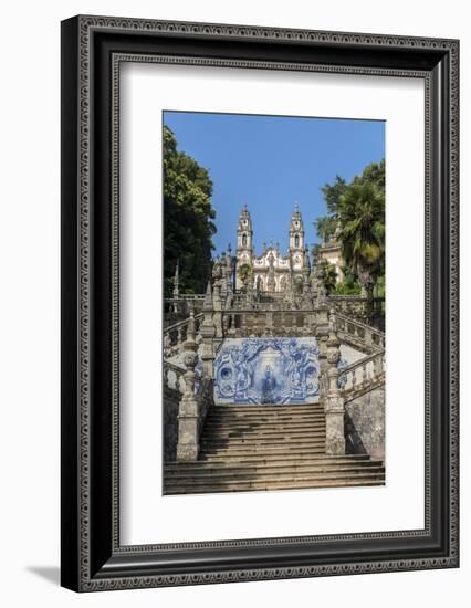 Lamego, Portugal, Shrine of Our Lady of Remedies, Azulejo-Jim Engelbrecht-Framed Photographic Print