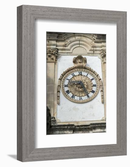 Lamego, Portugal, Shrine of Our Lady of Remedies Clock-Jim Engelbrecht-Framed Photographic Print