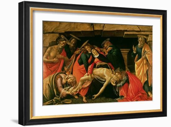 Lamentation of Christ. circa 1490-Sandro Botticelli-Framed Giclee Print