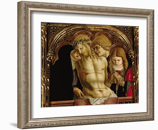 Lamentation of the Dead Christ, Detail from the Sant'Emidio Polyptych, 1473-Carlo Crivelli-Framed Giclee Print