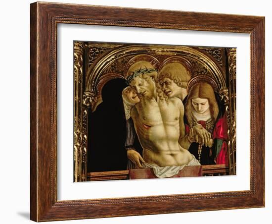 Lamentation of the Dead Christ, Detail from the Sant'Emidio Polyptych, 1473-Carlo Crivelli-Framed Giclee Print