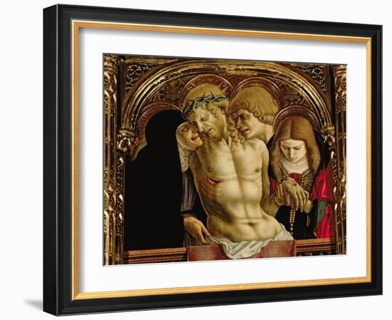 Lamentation of the Dead Christ, Detail from the Sant'Emidio Polyptych, 1473-Carlo Crivelli-Framed Giclee Print