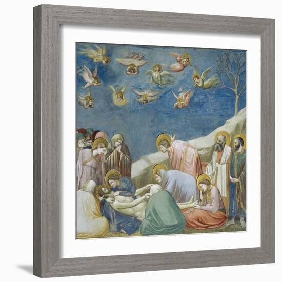 Lamentation over Dead Christ, Detail from Life and Passion of Christ, 1303-1305-Giotto di Bondone-Framed Giclee Print