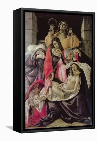 Lamentation over Dead Christ (Poldi Pezzoli Pieta)-Sandro Botticelli-Framed Premier Image Canvas