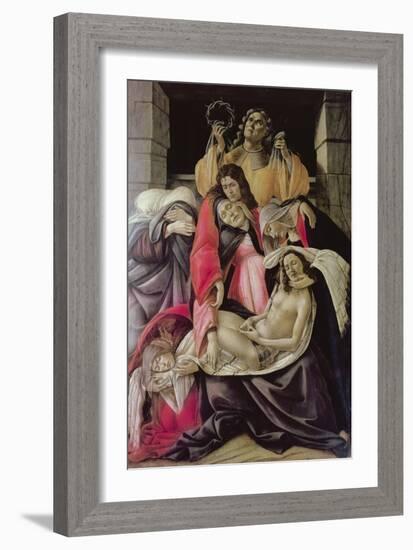 Lamentation over Dead Christ (Poldi Pezzoli Pieta)-Sandro Botticelli-Framed Giclee Print