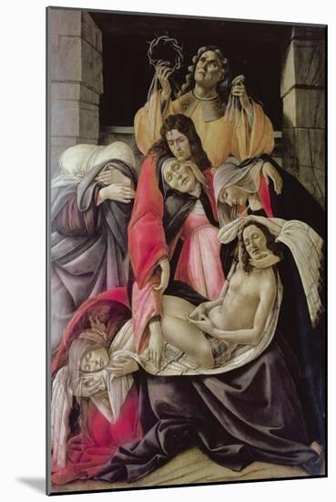 Lamentation over Dead Christ (Poldi Pezzoli Pieta)-Sandro Botticelli-Mounted Giclee Print