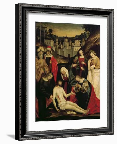 Lamentation over Dead Christ-Gerolamo Giovenone-Framed Giclee Print