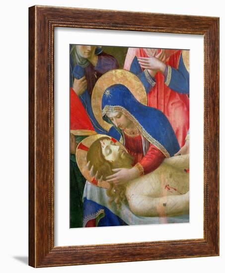 Lamentation over the Dead Christ, 1436-41 (Detail)-Fra Angelico-Framed Giclee Print