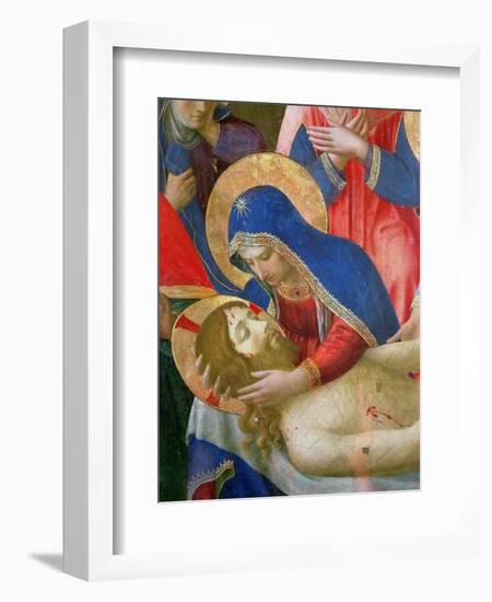 Lamentation over the Dead Christ, 1436-41 (Detail)-Fra Angelico-Framed Giclee Print