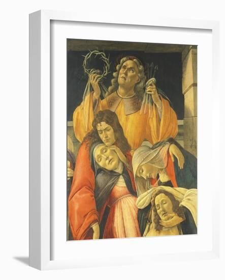 Lamentation over the Dead Christ, 1495-1500-Sandro Botticelli-Framed Giclee Print