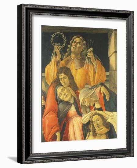 Lamentation over the Dead Christ, 1495-1500-Sandro Botticelli-Framed Giclee Print