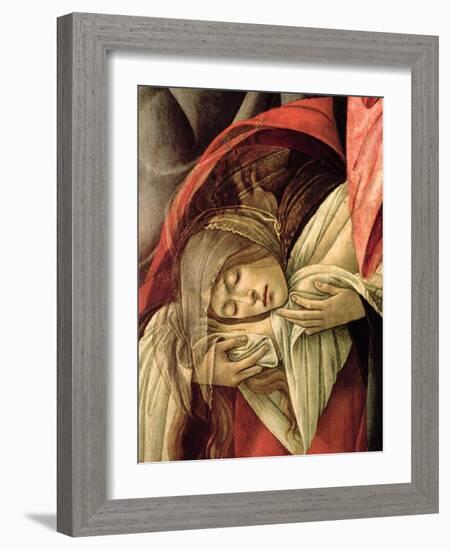 Lamentation over the Dead Christ, Detail of Mary Magdalene, 1490-1500-Sandro Botticelli-Framed Giclee Print