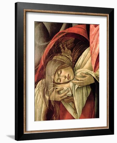 Lamentation over the Dead Christ, Detail of Mary Magdalene, 1490-1500-Sandro Botticelli-Framed Giclee Print