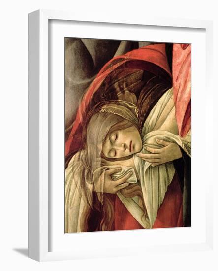 Lamentation over the Dead Christ, Detail of Mary Magdalene, 1490-1500-Sandro Botticelli-Framed Giclee Print