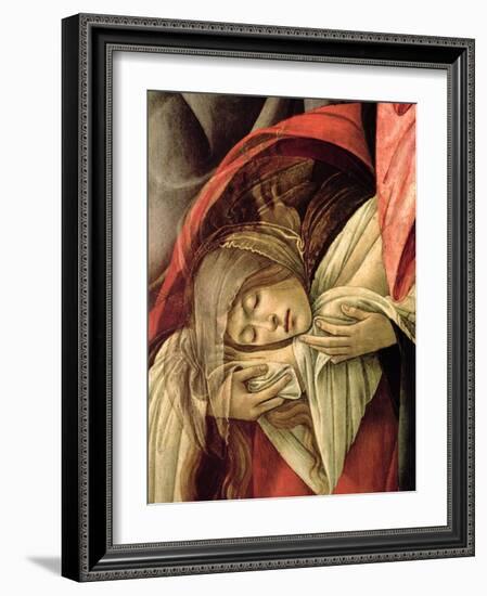 Lamentation over the Dead Christ, Detail of Mary Magdalene, 1490-1500-Sandro Botticelli-Framed Giclee Print