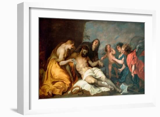 Lamentation Sur La Mort Du Christ  (The Lamentation over Christ) Peinture D'anthonis (Anton Ou Ant-Anthony Van Dyck-Framed Giclee Print