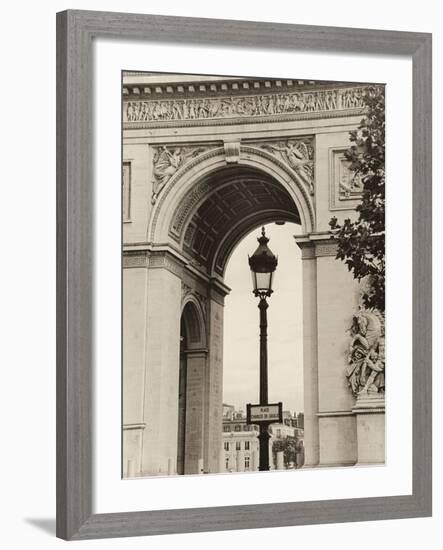 Lamp and Arc de Triomphe-Christian Peacock-Framed Art Print