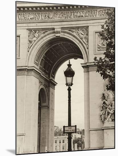 Lamp and Arc de Triomphe-Christian Peacock-Mounted Art Print