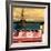 Lamp and Awning Outside Venice Caffe-Mike Burton-Framed Photographic Print