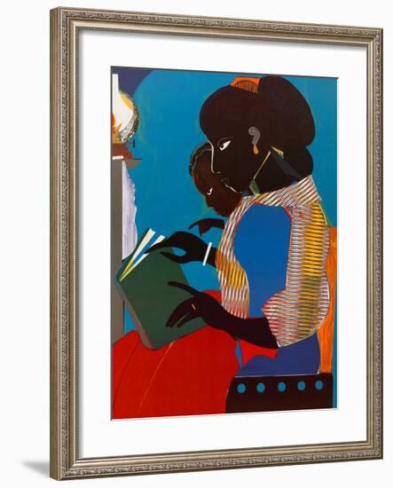 Lamp-Brown V-Romare Bearden-Framed Art Print