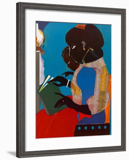 Lamp-Brown V-Romare Bearden-Framed Art Print