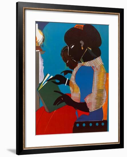 Lamp-Brown V-Romare Bearden-Framed Art Print